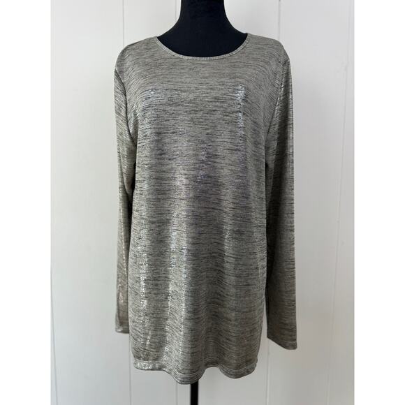 Women's Cruel Denim Silvery Shimmery Blouse, Size XL - Picture 1 of 7
